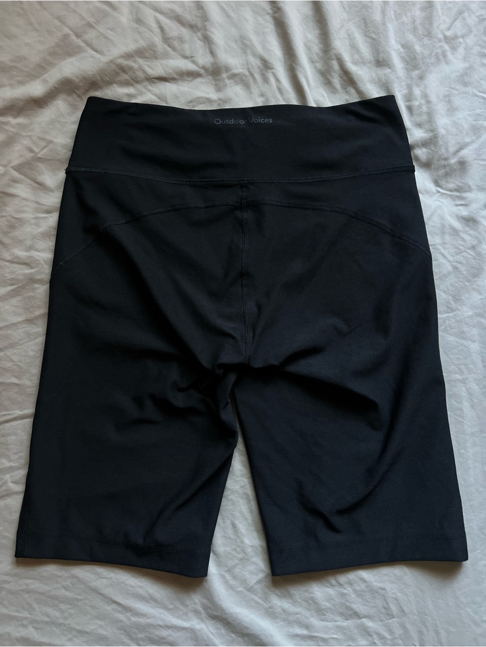 Outdoor Voices Black Mid-Rise Bike Shorts